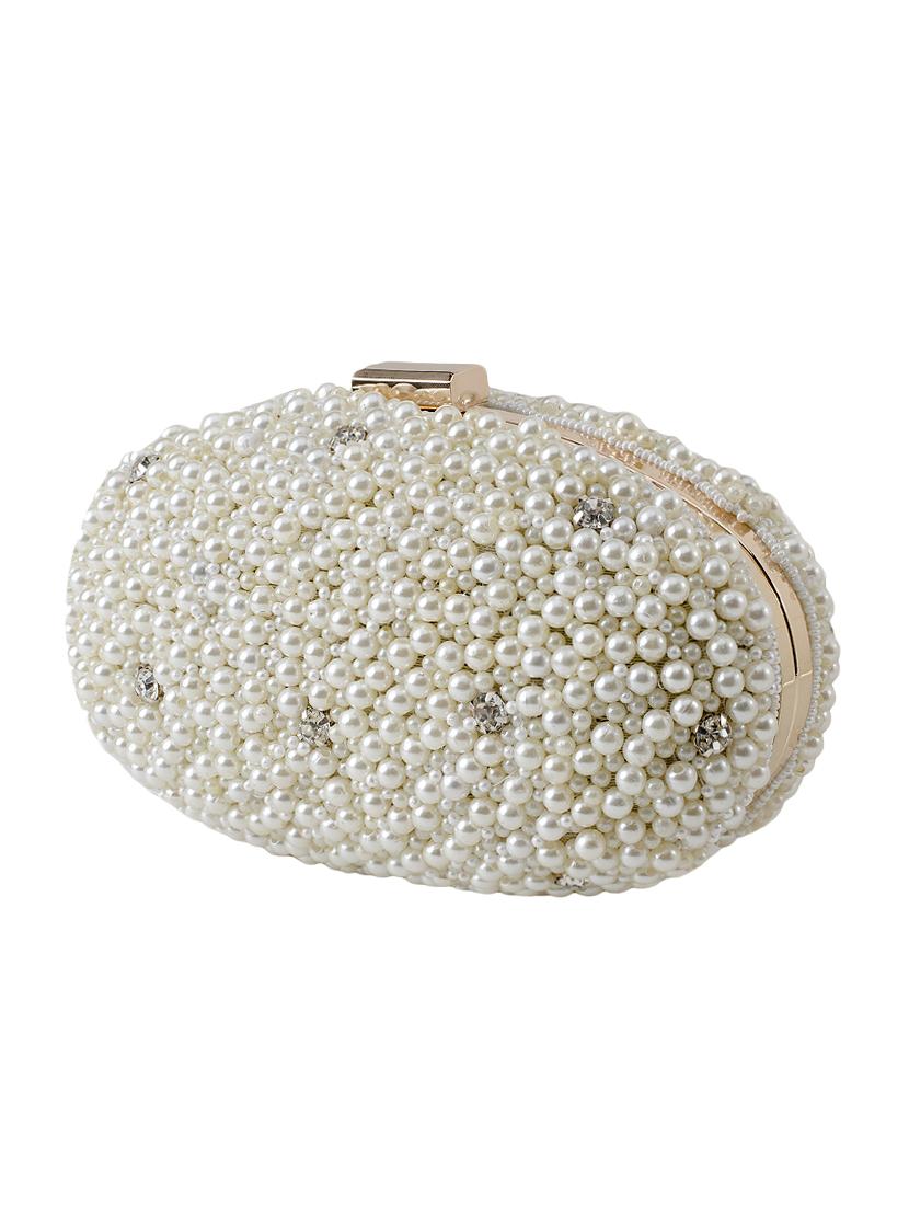 white canvas box clutch - 15227358 - Zoom Image - 5