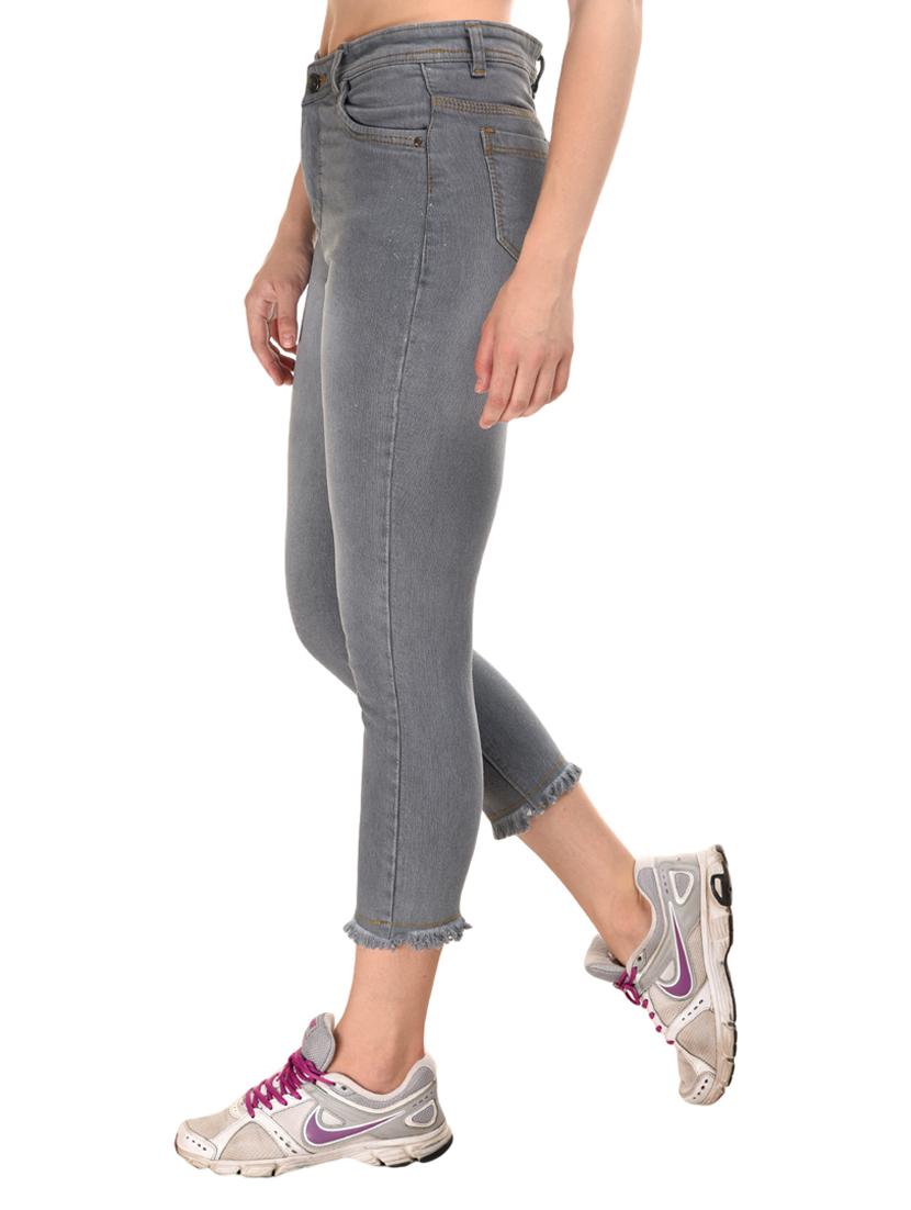 grey denim frayed jeans - 15227480 - Zoom Image - 2