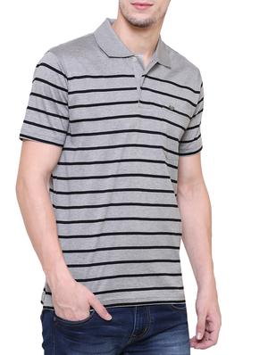 grey cotton polo t-shirt - 15227820 - Standard Image - 2