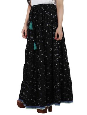 floral tassel draw-string skirt - 15228033 - Standard Image - 2