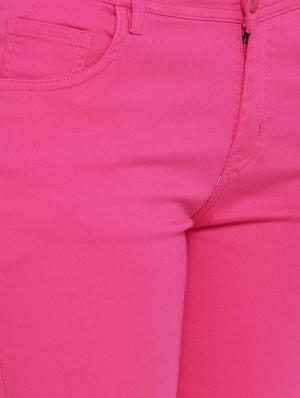 pink solid cotton chinos trouser - 15228112 - Standard Image - 5