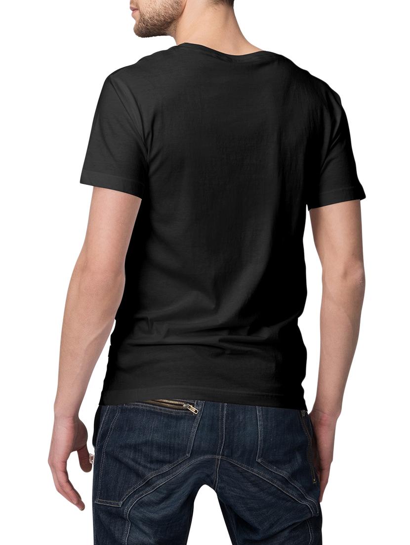 black cotton blend front print tshirt - 15229046 - Zoom Image - 2