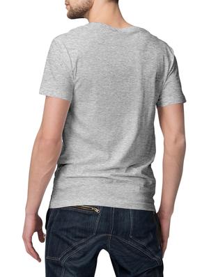 grey cotton blend front print tshirt - 15229047 - Standard Image - 2
