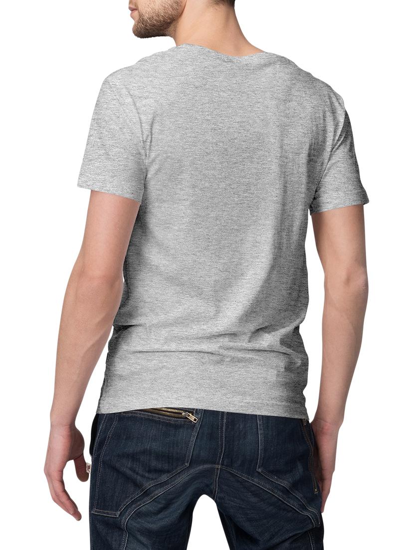 grey cotton blend front print tshirt - 15229047 - Zoom Image - 2