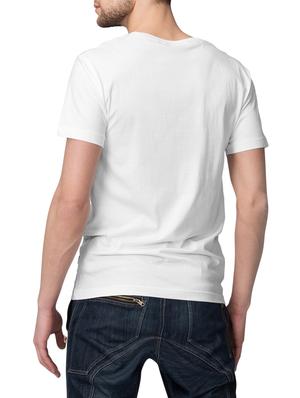 white cotton blend chest print t-shirt - 15229136 - Standard Image - 2