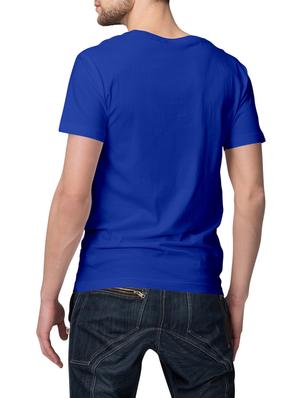 blue cotton blend front print tshirt - 15229211 - Standard Image - 2
