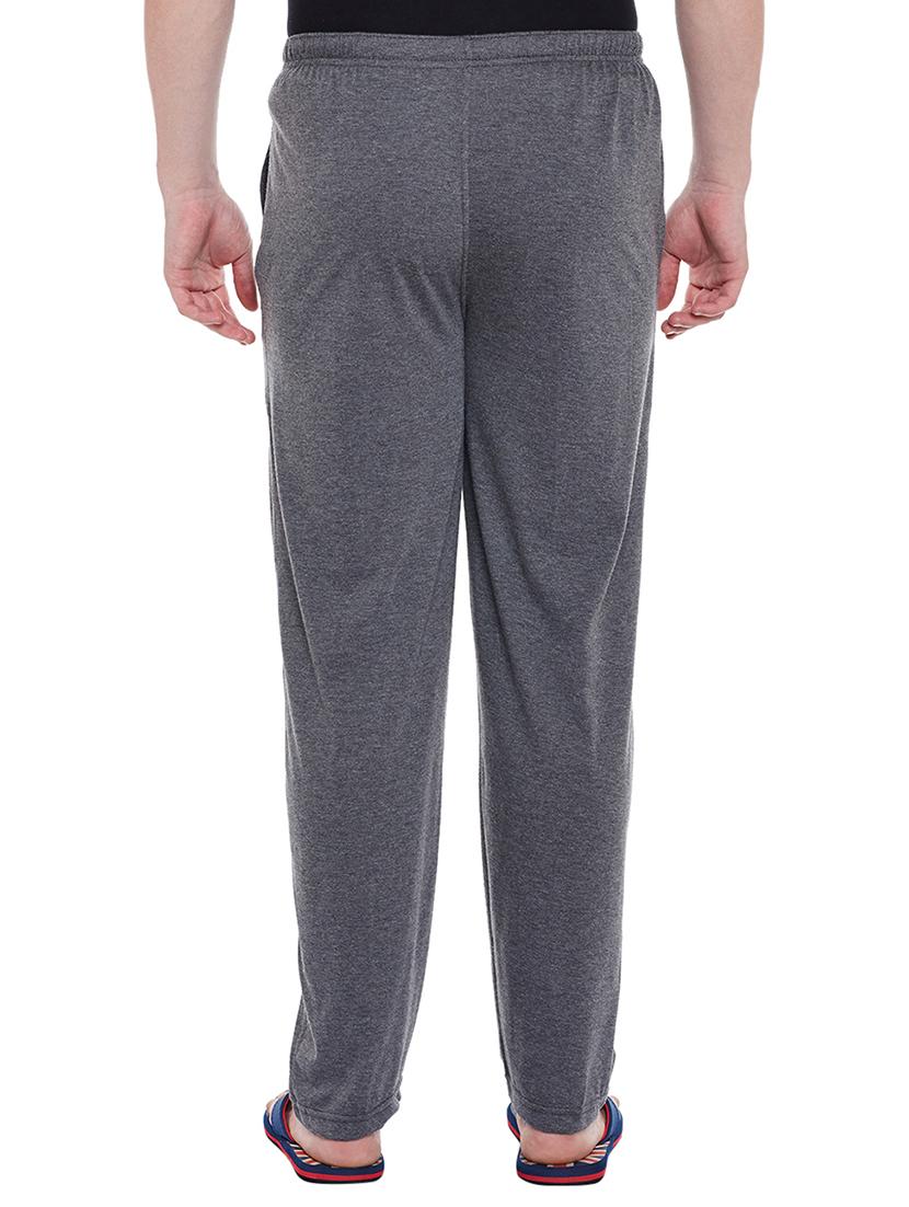 grey cotton full length track pant - 15231755 - Zoom Image - 5