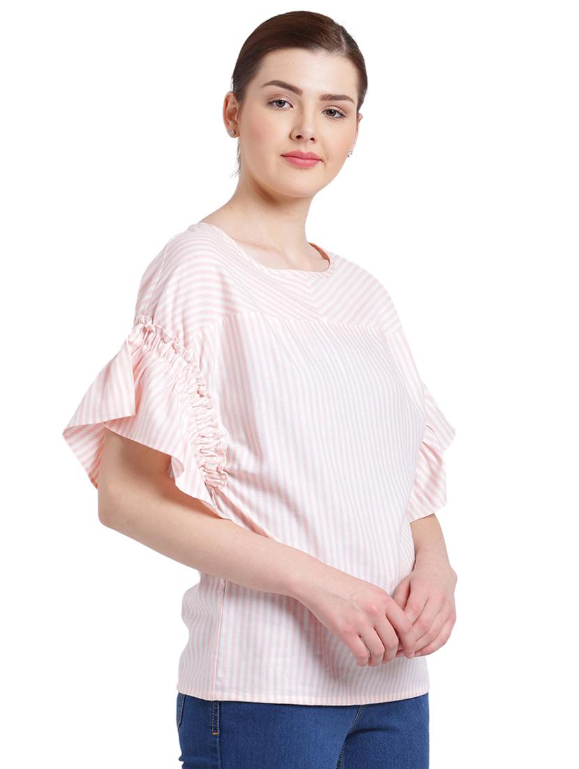 pink striped cotton top - 15234291 - Zoom Image - 2