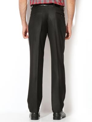 grey cotton blend pleated formal trouser - 15236397 - Standard Image - 2