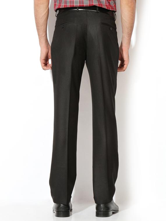 grey cotton blend pleated formal trouser - 15236397 - Zoom Image - 2