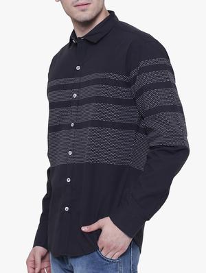 black cotton casual shirt - 15238936 - Standard Image - 2