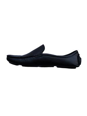black leatherette slip on loafers - 15240047 - Standard Image - 2