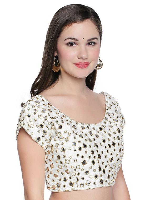 white embroidered blouse - 15240289 - Zoom Image - 2