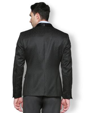 black polyester casual blazer - 15241967 - Standard Image - 2