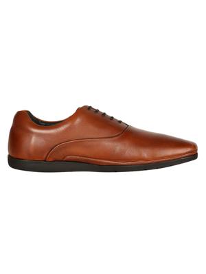 brown Leatherette lace up oxfords - 15243171 - Standard Image - 2