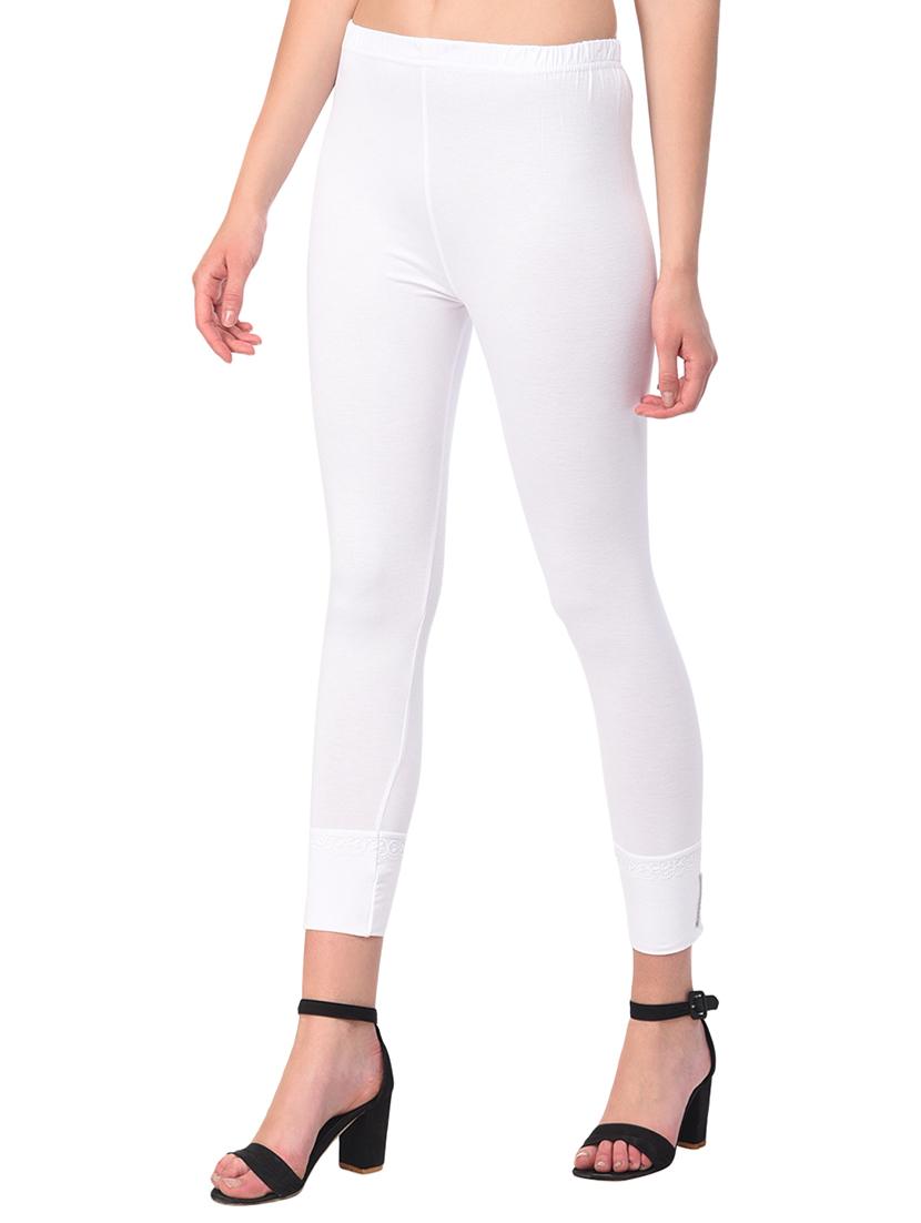 white solid leggings - 15249783 - Zoom Image - 2