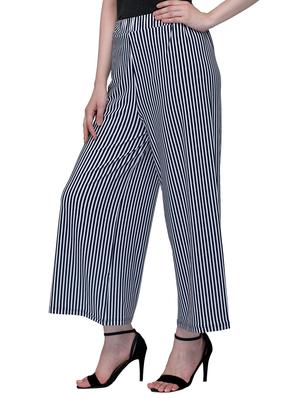 navy blue viscose palazzo - 15252394 - Standard Image - 2