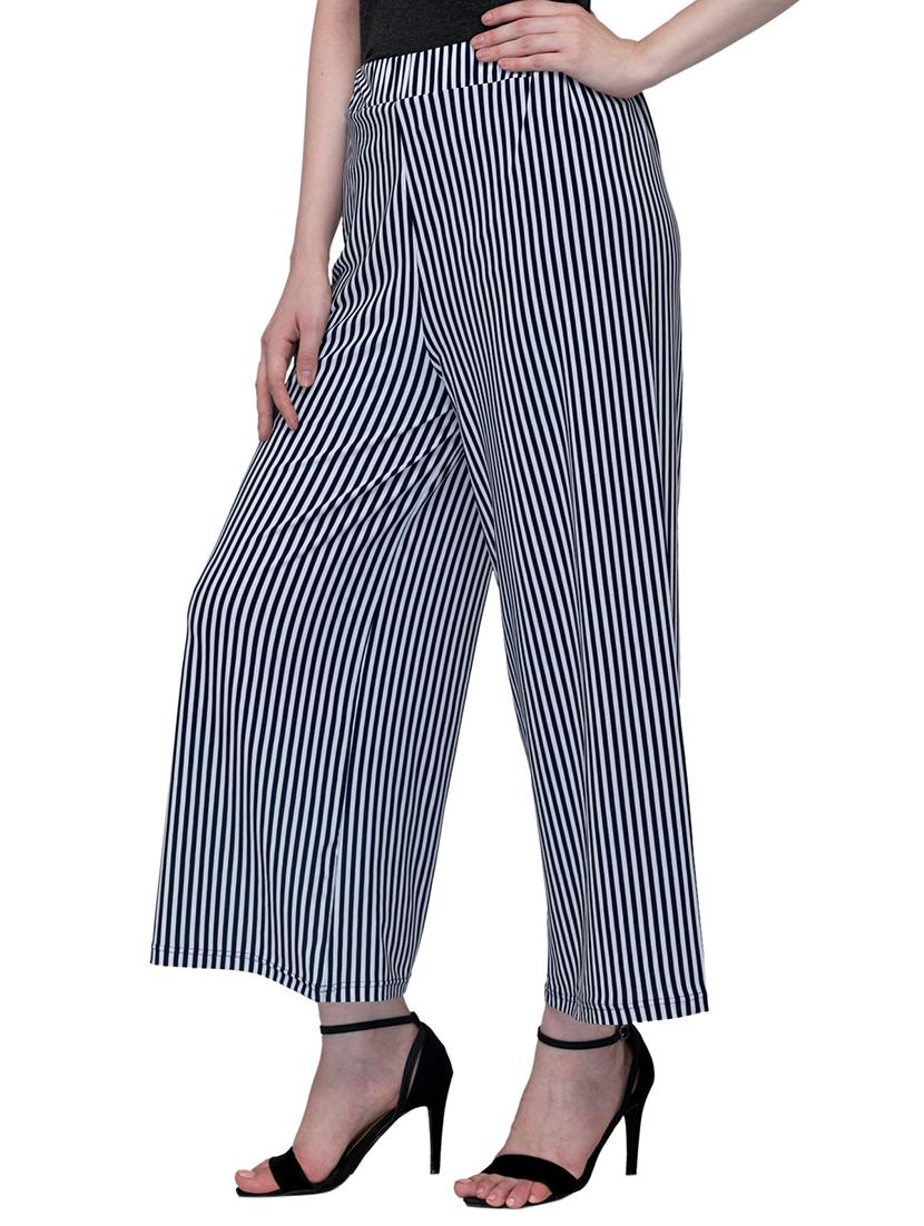 navy blue viscose palazzo - 15252394 - Zoom Image - 2