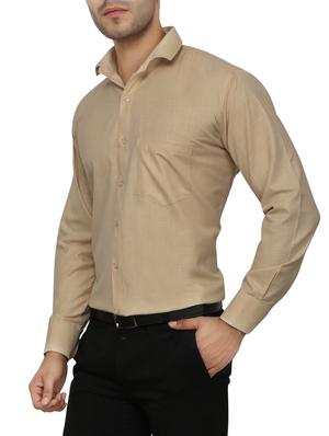 beige cotton formal shirt - 15253706 - Standard Image - 2