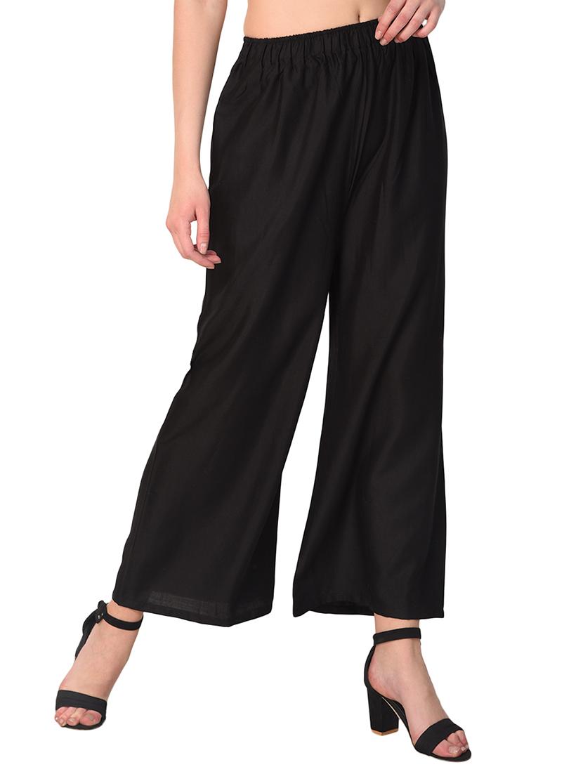 black rayon palazzos - 15254198 - Zoom Image - 2