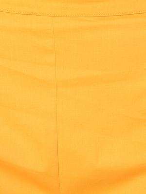 beige cotton lycra flat front trousers - 15254222 - Standard Image - 5