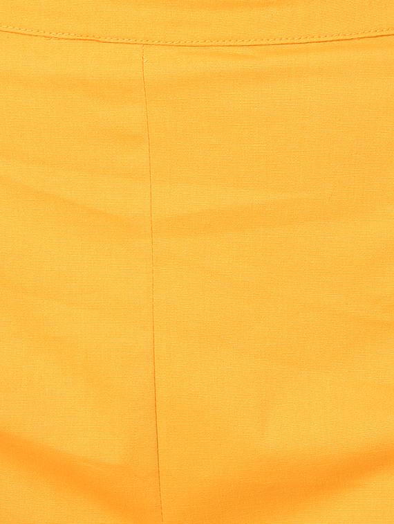 beige cotton lycra flat front trousers - 15254222 - Zoom Image - 5