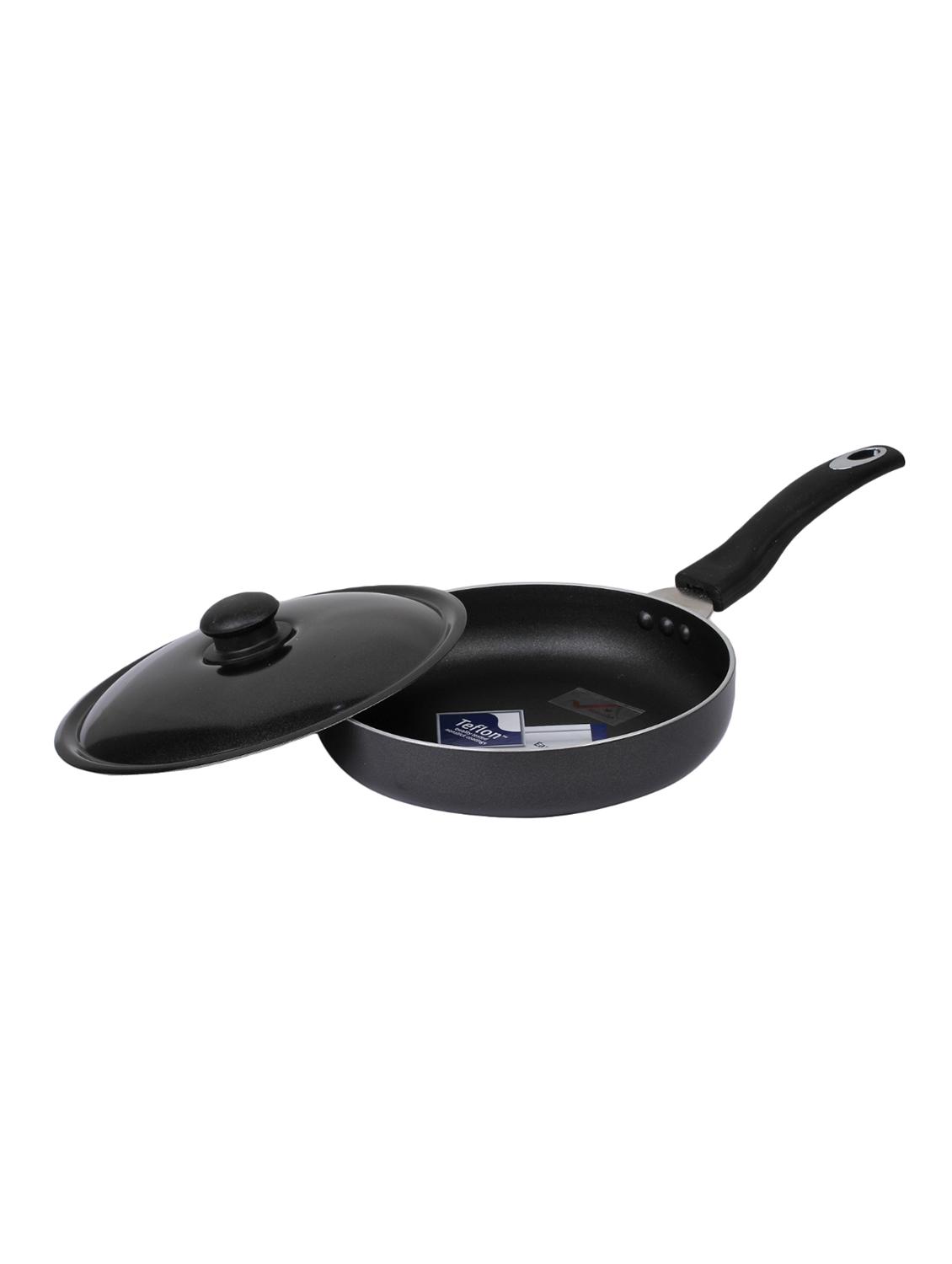 non stick induction friendly frypan with stainless steel lid (large, approx. 22.5 cms,approx. 1.2 litres) - 15254297 - Zoom Image - 2