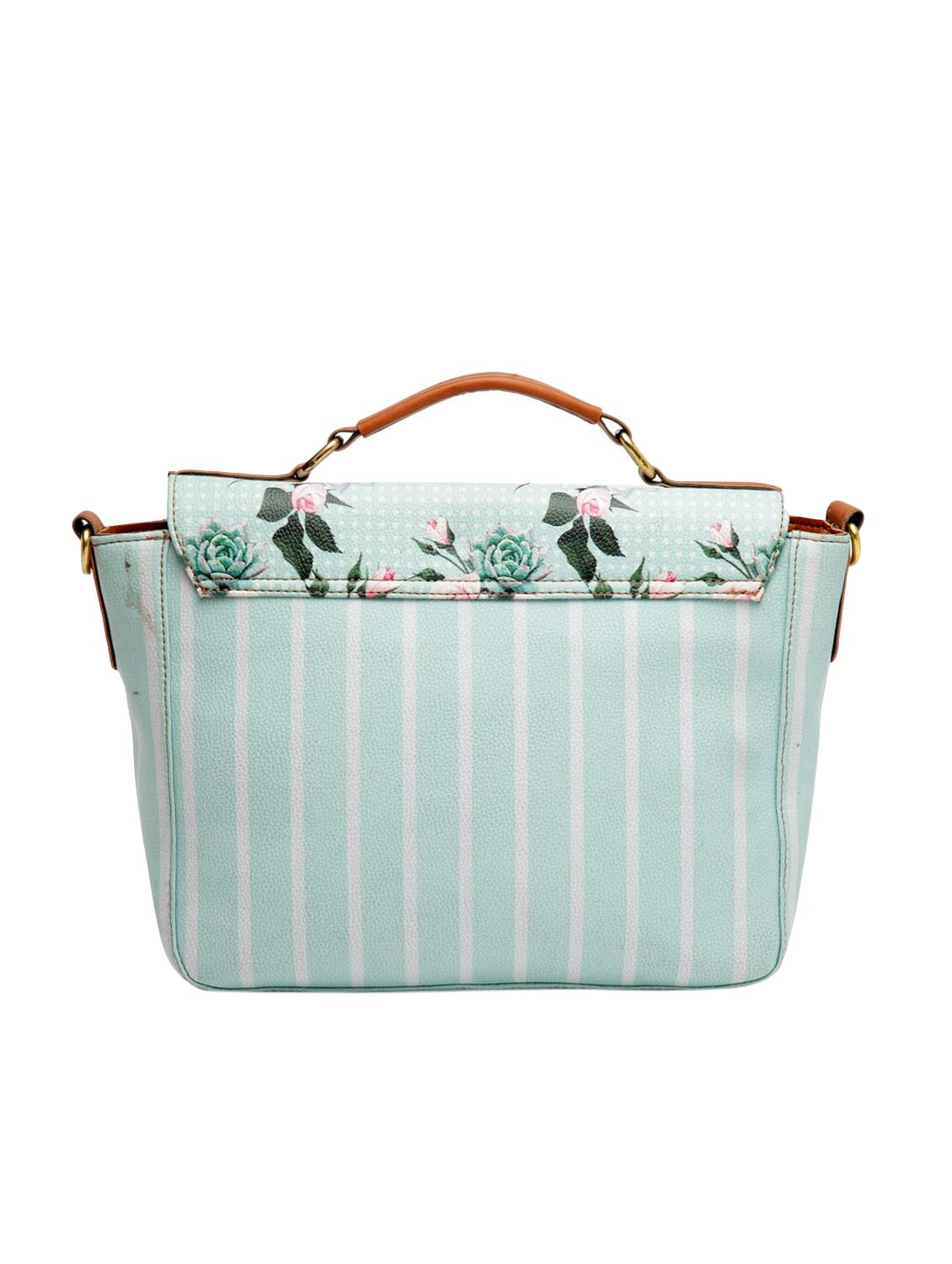 blue leatherette (pu) regular satchel - 15257684 - Zoom Image - 2