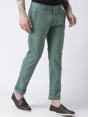green cotton chinos - 15258486 - Standard Image - 2