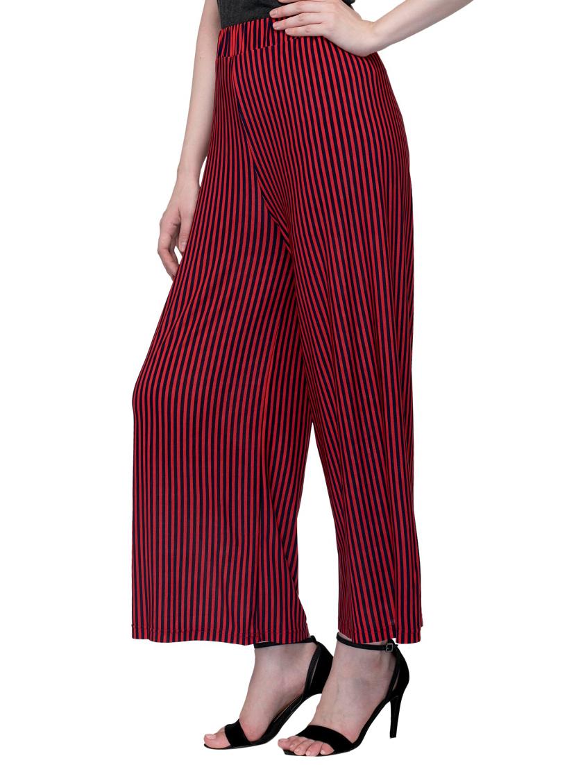 red striped viscose palazzo - 15258627 - Zoom Image - 2