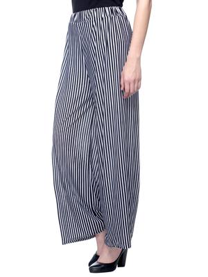 black striped viscose palazzo - 15258635 - Standard Image - 2