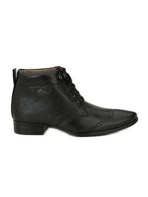 black leatherette lace-up derby - 15260956 - Standard Image - 2