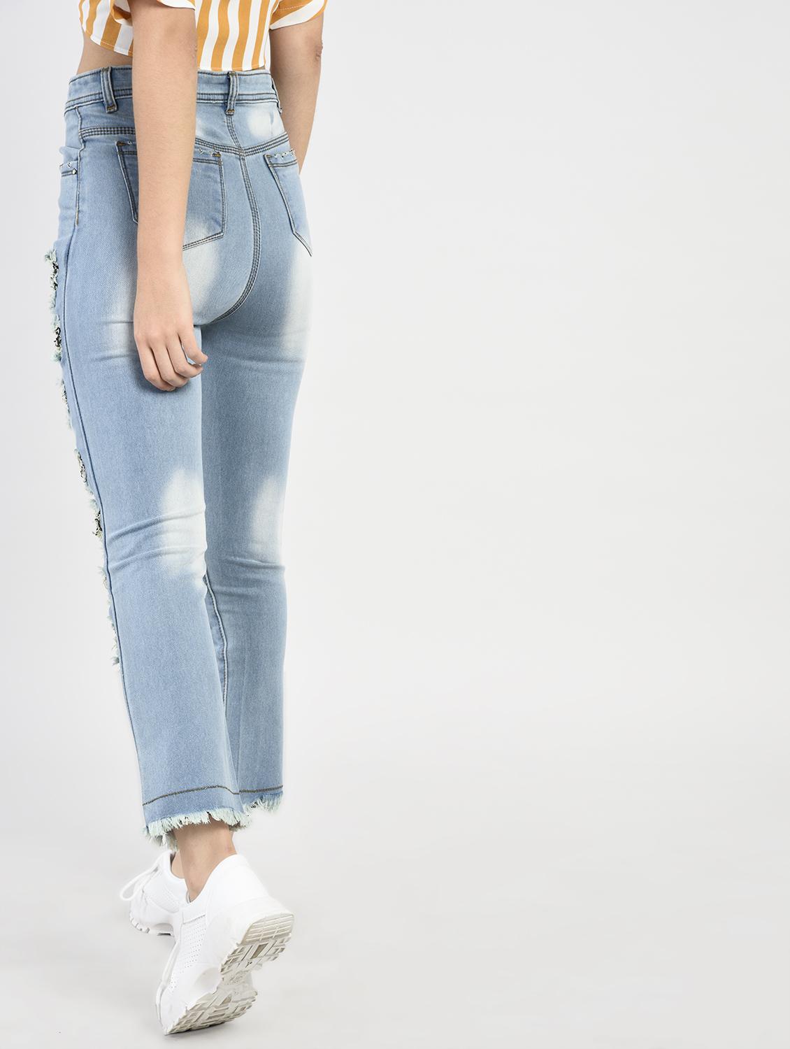 blue denim distressed jeans - 15266775 - Zoom Image - 2