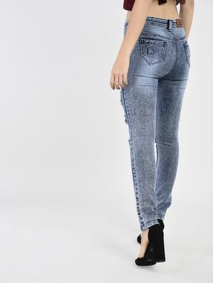 blue denim distressed jeans - 15266783 - Standard Image - 2