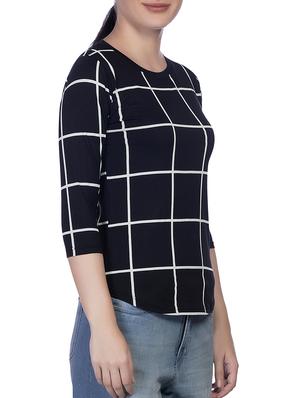 round neck checkered tee - 15268125 - Standard Image - 2