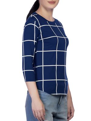 round neck checkered tee - 15268127 - Standard Image - 2