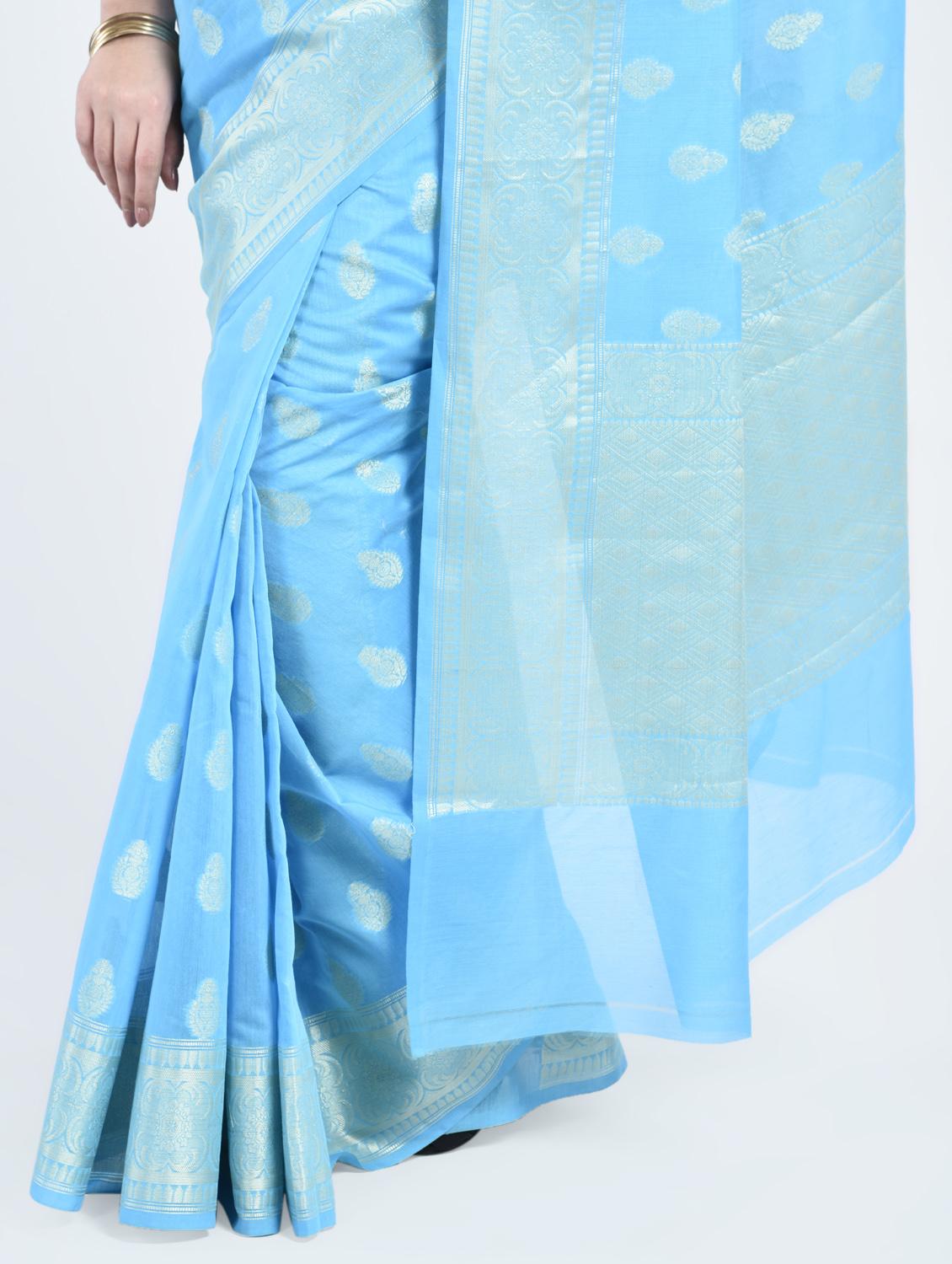 Zari motif Banarasi Saree - 15268529 - Zoom Image - 2