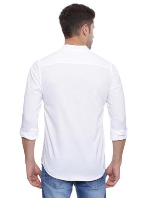 white cotton casual shirt - 15268999 - Standard Image - 2