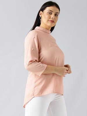 mock neck high low top - 15270205 - Standard Image - 2