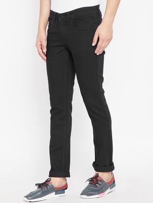 black denim plain jeans - 15270460 - Standard Image - 2
