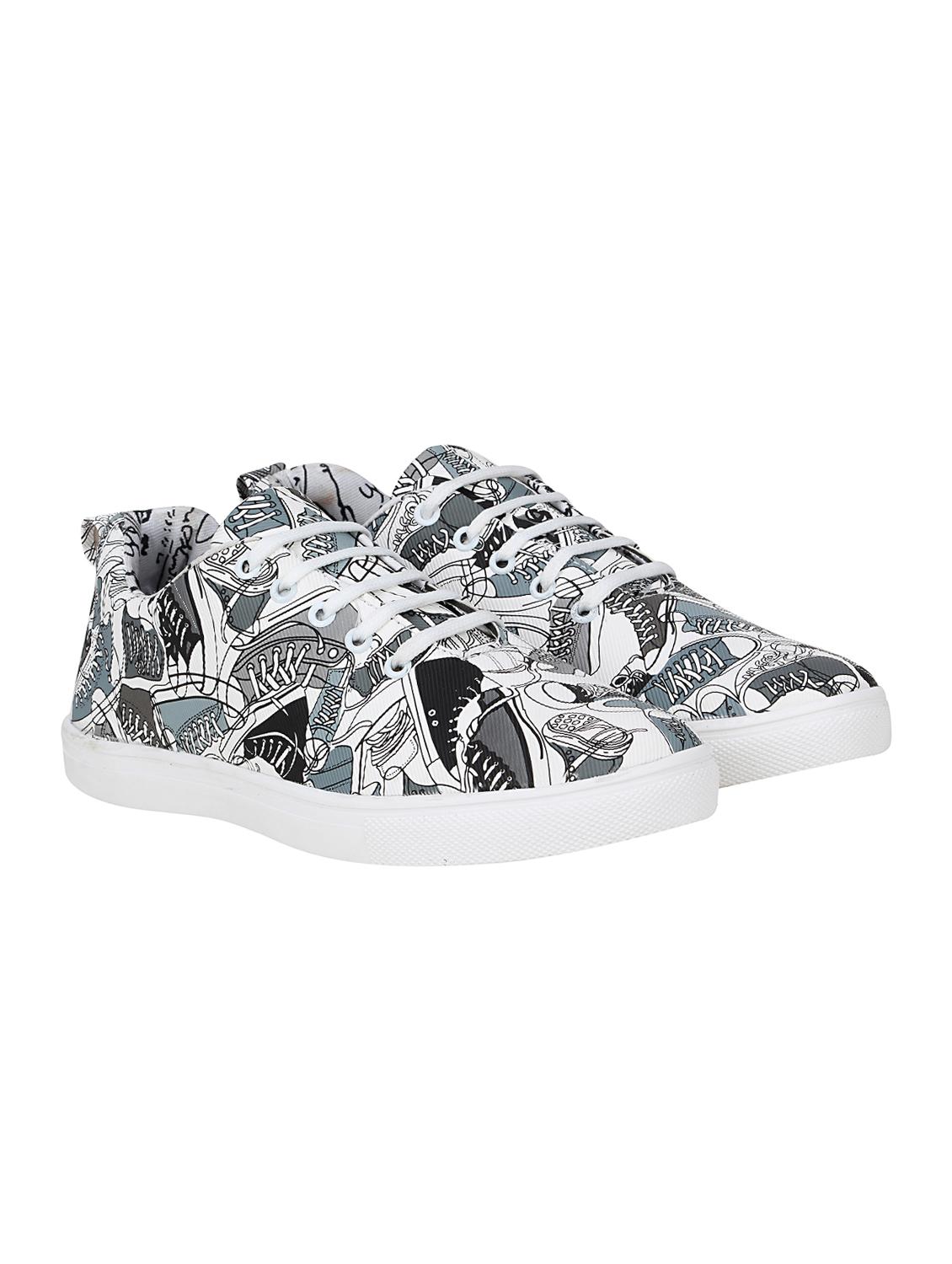 grey canvas lace up sneaker - 15272165 - Zoom Image - 2