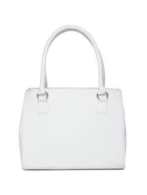 white leatherette (pu) regular handbag - 15272169 - Standard Image - 2