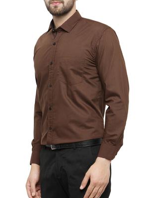 brown cotton casual shirt - 15273305 - Standard Image - 2