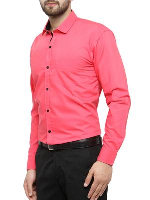 pink solid casual shirt - 15273306 - Standard Image - 2