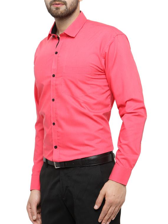pink solid casual shirt - 15273306 - Zoom Image - 2