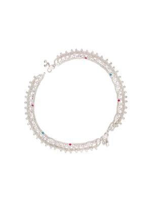 silver plated anklets and payal - 15273799 - Standard Image - 2