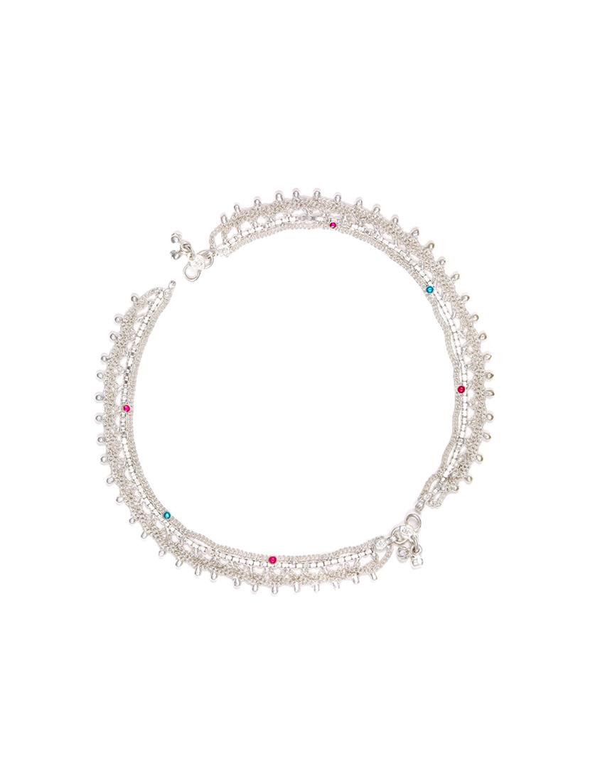 silver plated anklets and payal - 15273799 - Zoom Image - 2