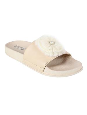beige slides flip flops - 15273871 - Standard Image - 2