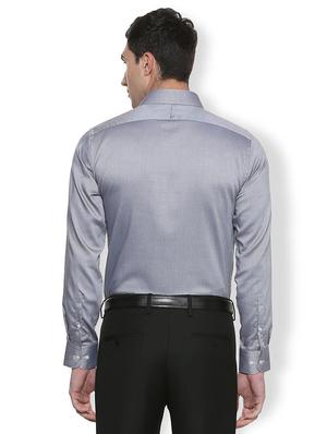 grey cotton formal shirt - 15274513 - Standard Image - 2