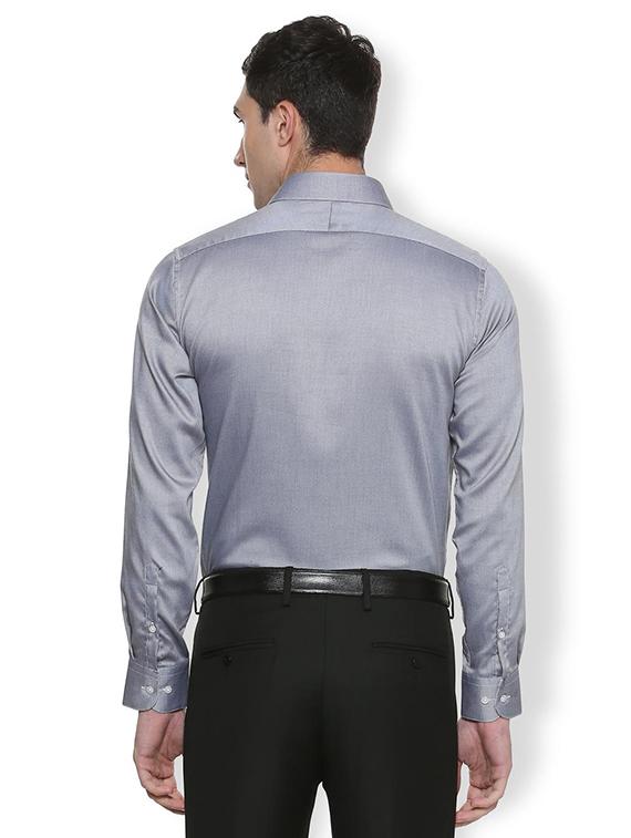 grey cotton formal shirt - 15274513 - Zoom Image - 2